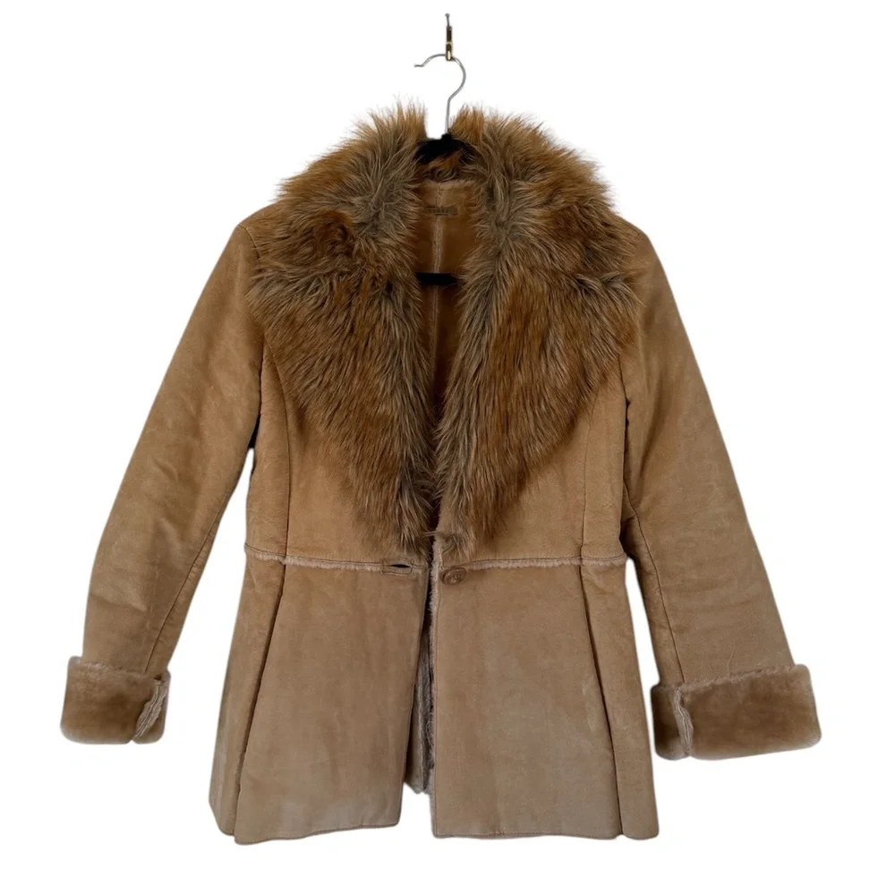 Vintage Guess leather Jacket fur collar - Picture 9 of 9